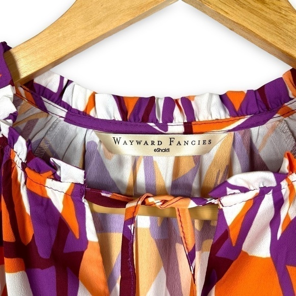 4 for $40 SALE! Wayward Fancies by eShakti Abstract Dress, Maroon Multi, Size 6 - Picture 7 of 13